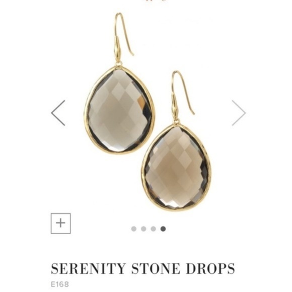 Stella & Dot | Retired Brown Quartz Serenity Drop Earrings - Picture 7 of 7